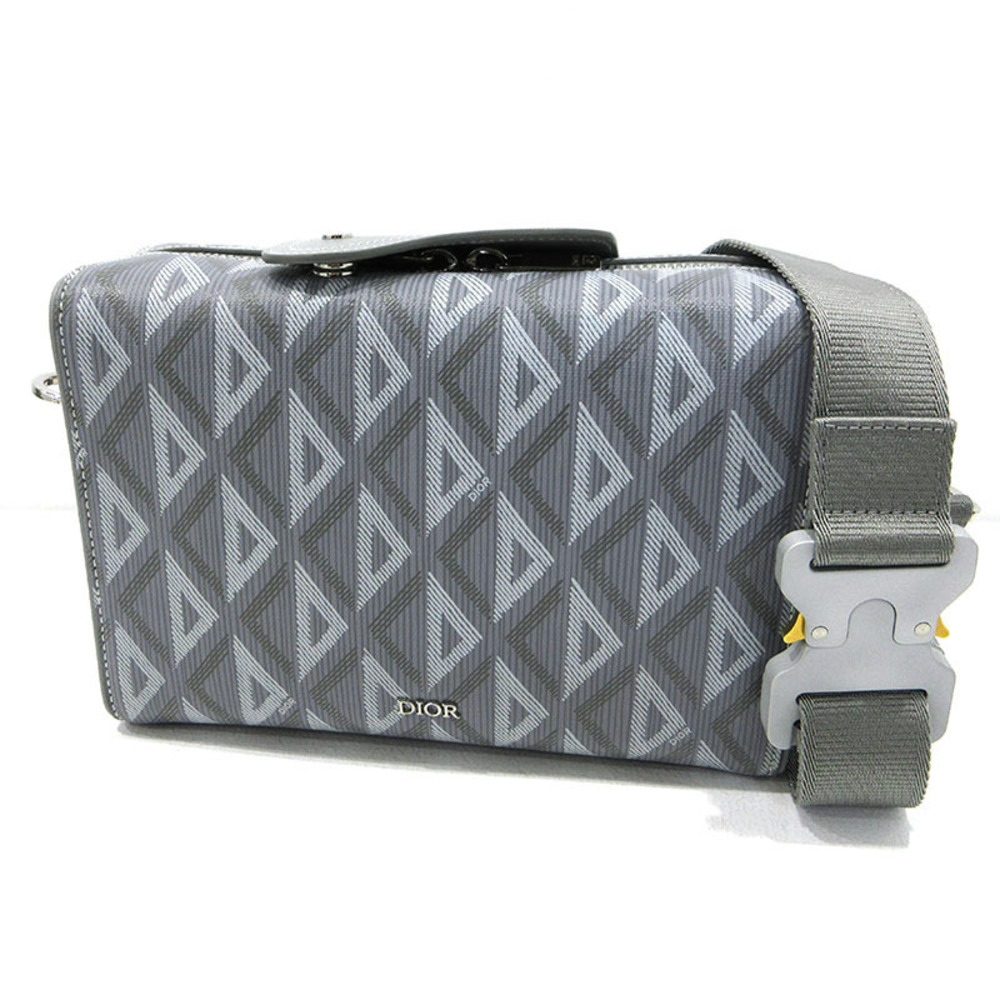 Christian Dior Lango CD Diamond Shoulder Bag Gray